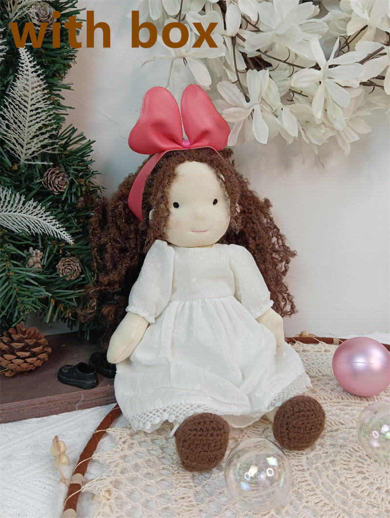 Handmade Plush Doll Golden Curly Girl Finished Product - Cindi Book