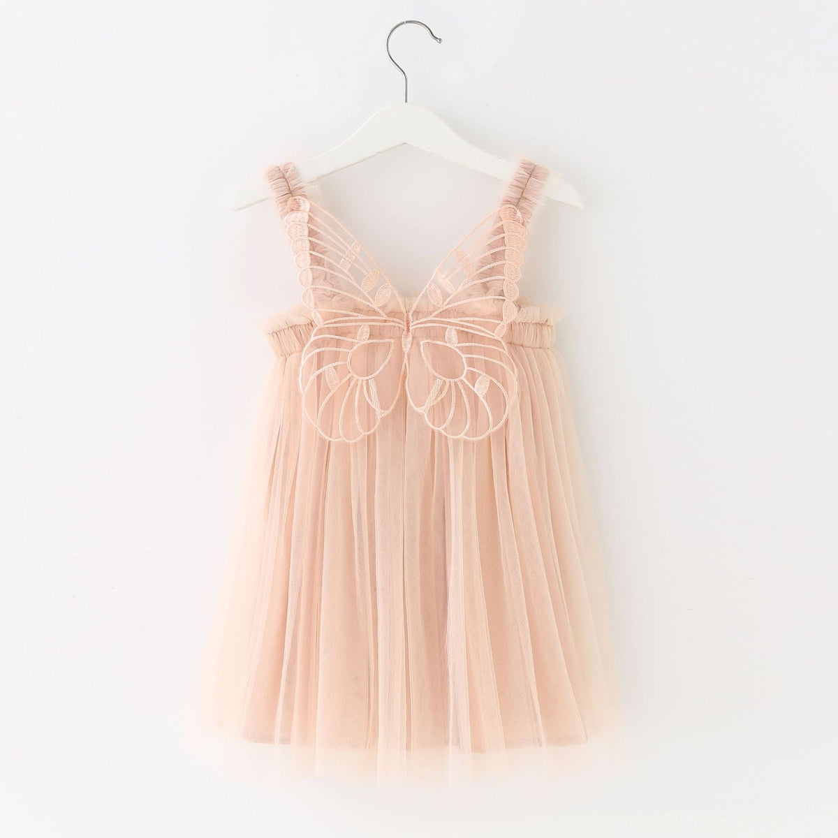 Children's Mesh Dress Sling Birthday Dress Pettiskirt Three-dimensional Angel Wings Fairy Fashionable Skirt - Cindi Book