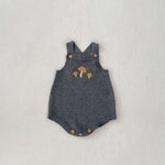 Baby Boys And Girls Mushroom Embroidered Romper Embroidered Hat - Cindi Book