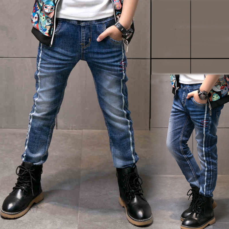 Boys Jeans Autumn And Winter New One-piece Velvet - Cindi Book
