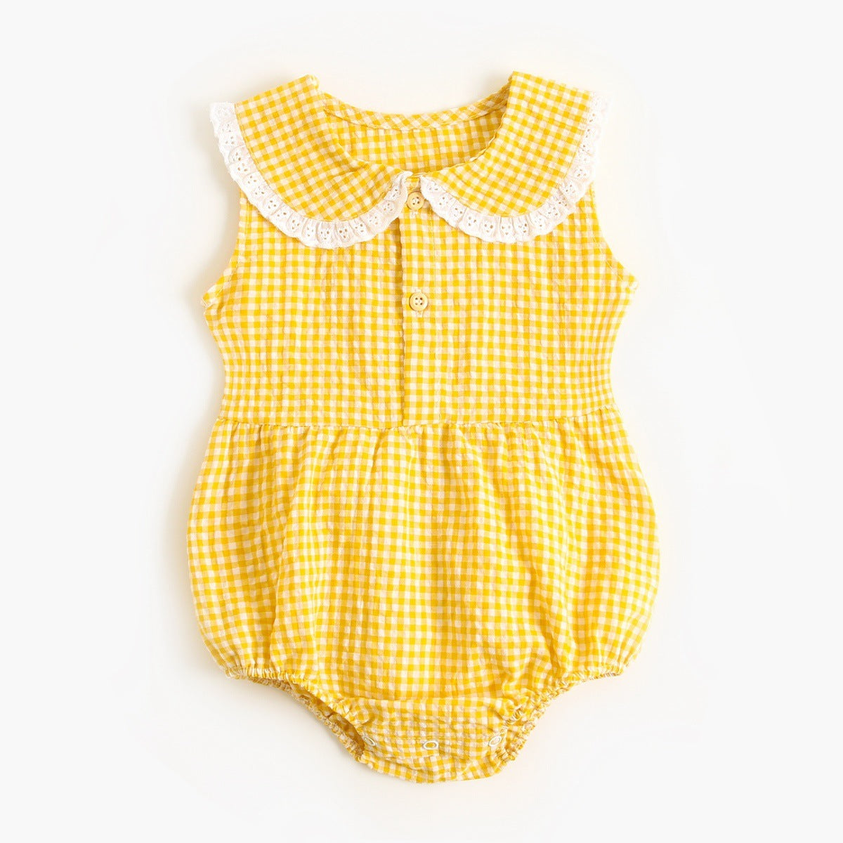 Simple And Creative Plaid Baby Onesie - Cindi Book