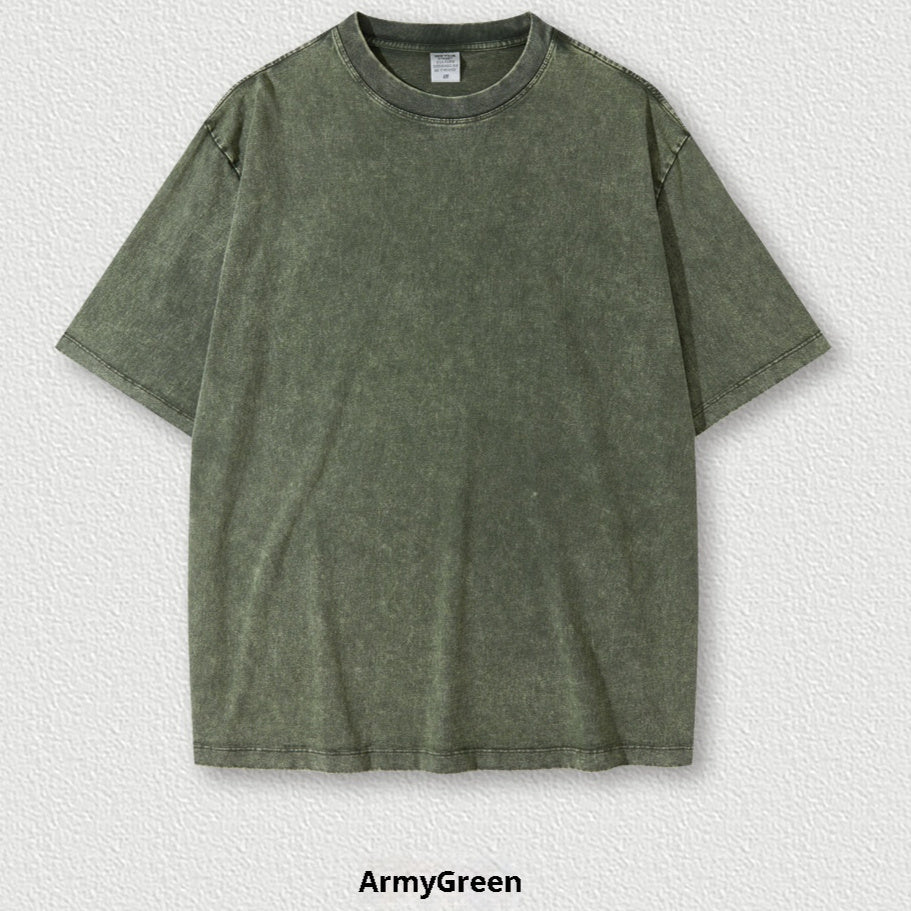 Washed Round Neck Short Sleeve Batik Children's T-shirt - Cindi Book
