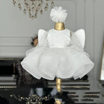Children's Dress-year-old Girl White Western Style Girl's 61 Princess Dress - Cindi Book