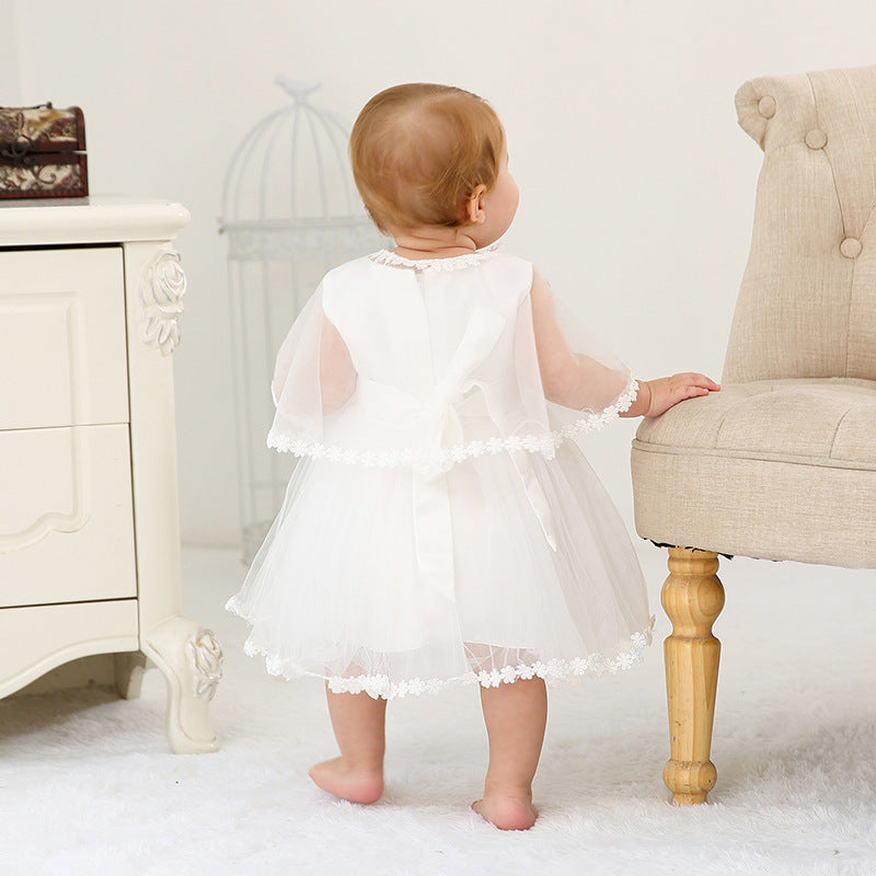 Baby Girl Children's One Year Old Full Moon Wedding Dress - Cindi Book