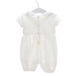 Boy's White Full Moon Full Year Wine Suit With Hat Dress Two-piece Set - Cindi Book