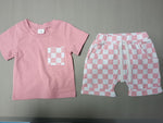 Baby's Casual Short-sleeved Plaid Shorts Suit - Cindi Book