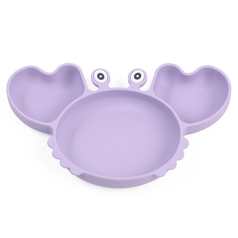 Silicone Split Cutlery Crab Plate For Infants - Cindi Book