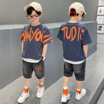 Big Boy's Short Sleeve Suit T-shirt Trendy - Cindi Book