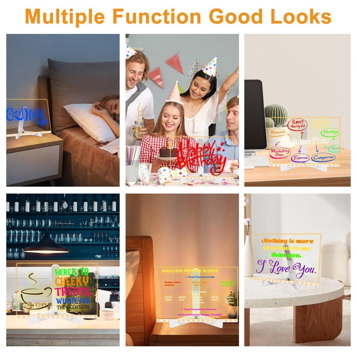 Acrylic Creative Desk Lamp Writing Light Board - Cindi Book