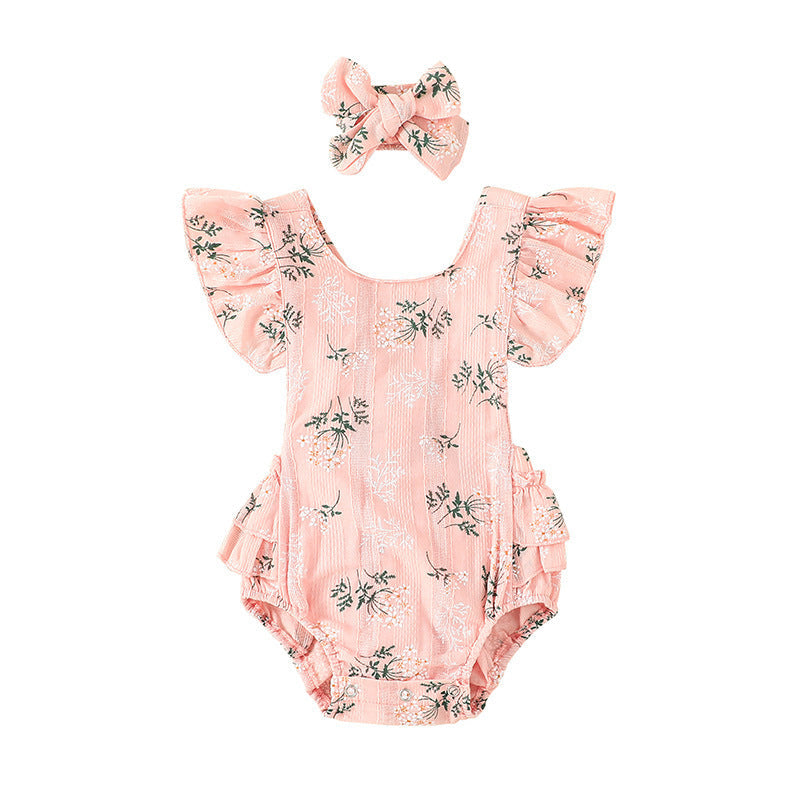 Baby Harness Print Dress Crawling Clothes - Cindi Book