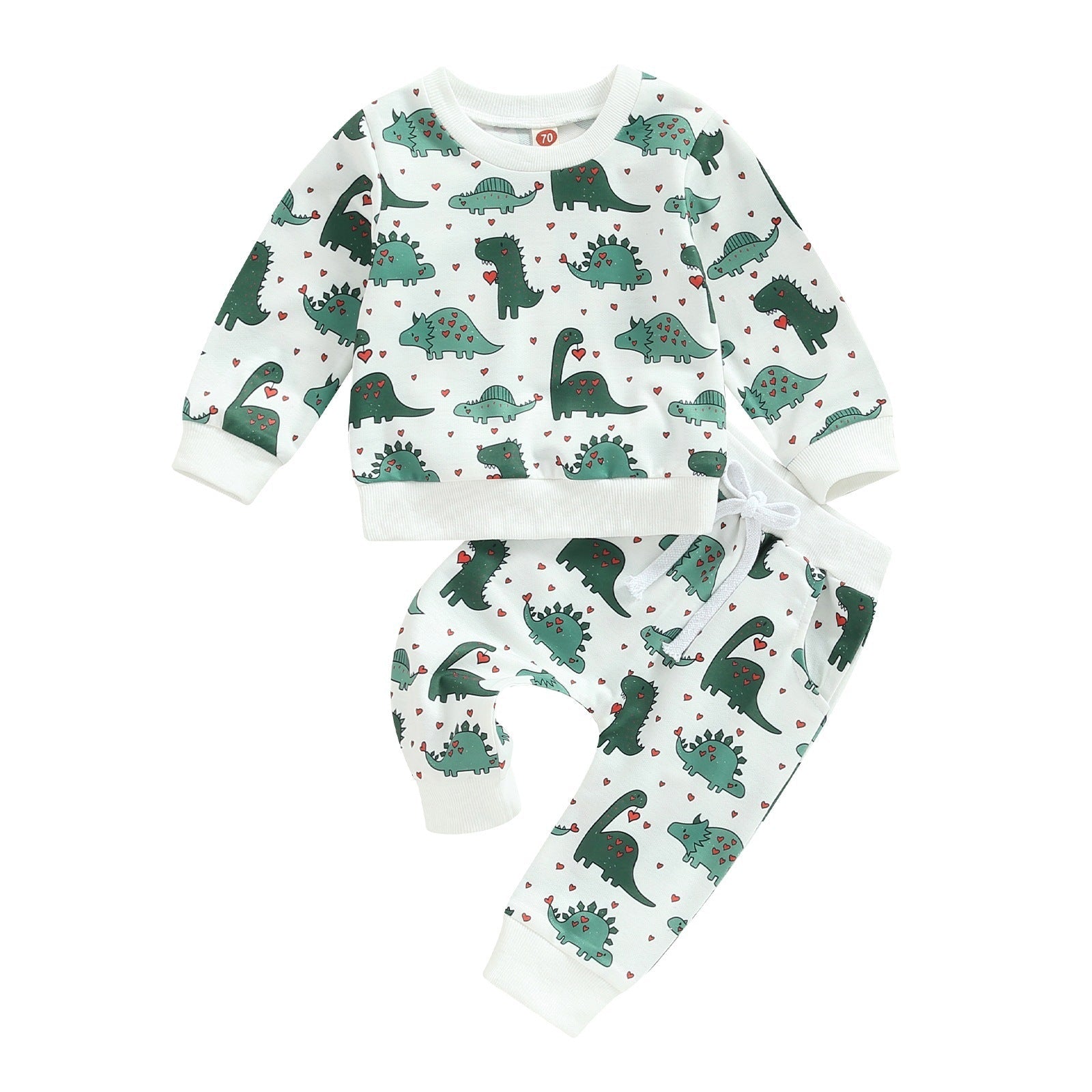 Casual Printed Long-sleeved Sweater Trousers Suit - Cindi Book