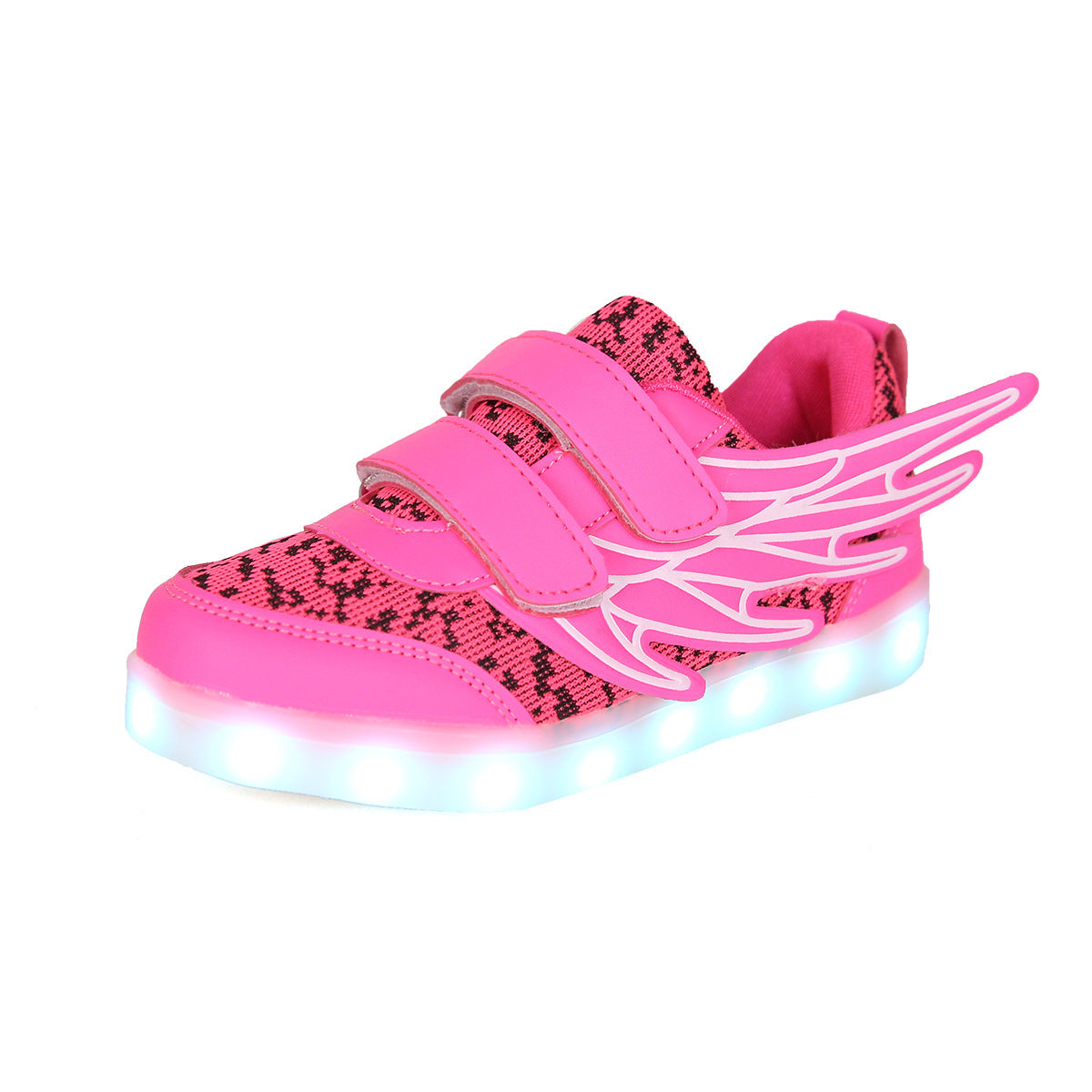 Children's shoes led light shoes children's wings light shoes usb charging colorful luminous shoes casual light shoes - Cindi Book