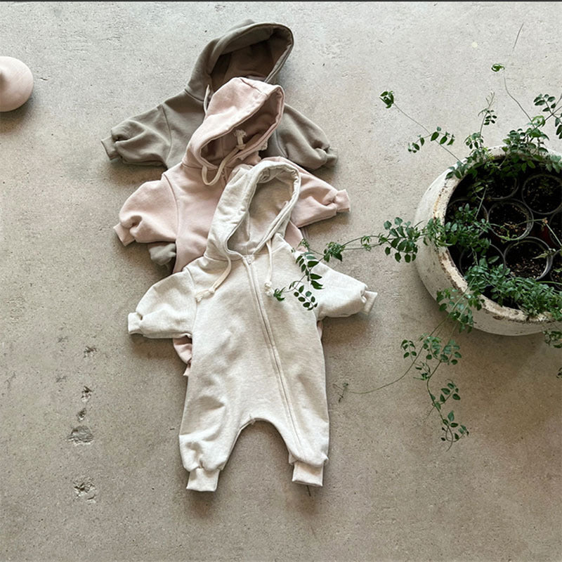 Long Sleeved Hoodie With Zipper For Baby Jumpsuit - Cindi Book