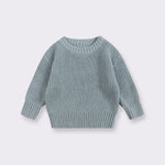 Simple Solid Color Girls' Round Neck Base Knitwear - Cindi Book