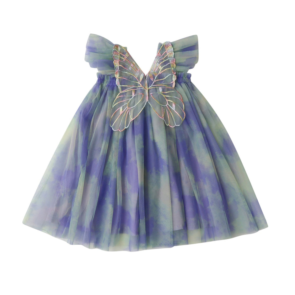 Rainbow Wings Mesh Girl Dress - Cindi Book