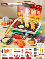Simulation Mini Small Kitchen Play House Slicer Girls' Cooking Barbecue Toys - Cindi Book