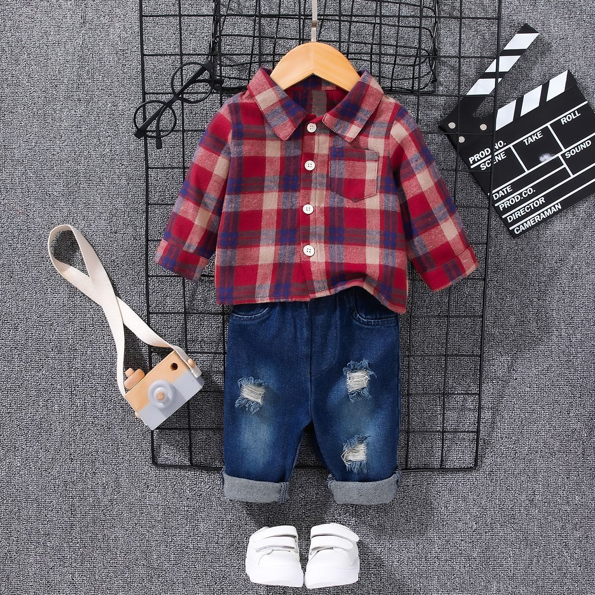 Fashion Personality Leisure Children Denim Suit - Cindi Book