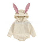 Boys And Girls Long Sleeve Corduroy Hooded Rabbit Ear Romper - Cindi Book