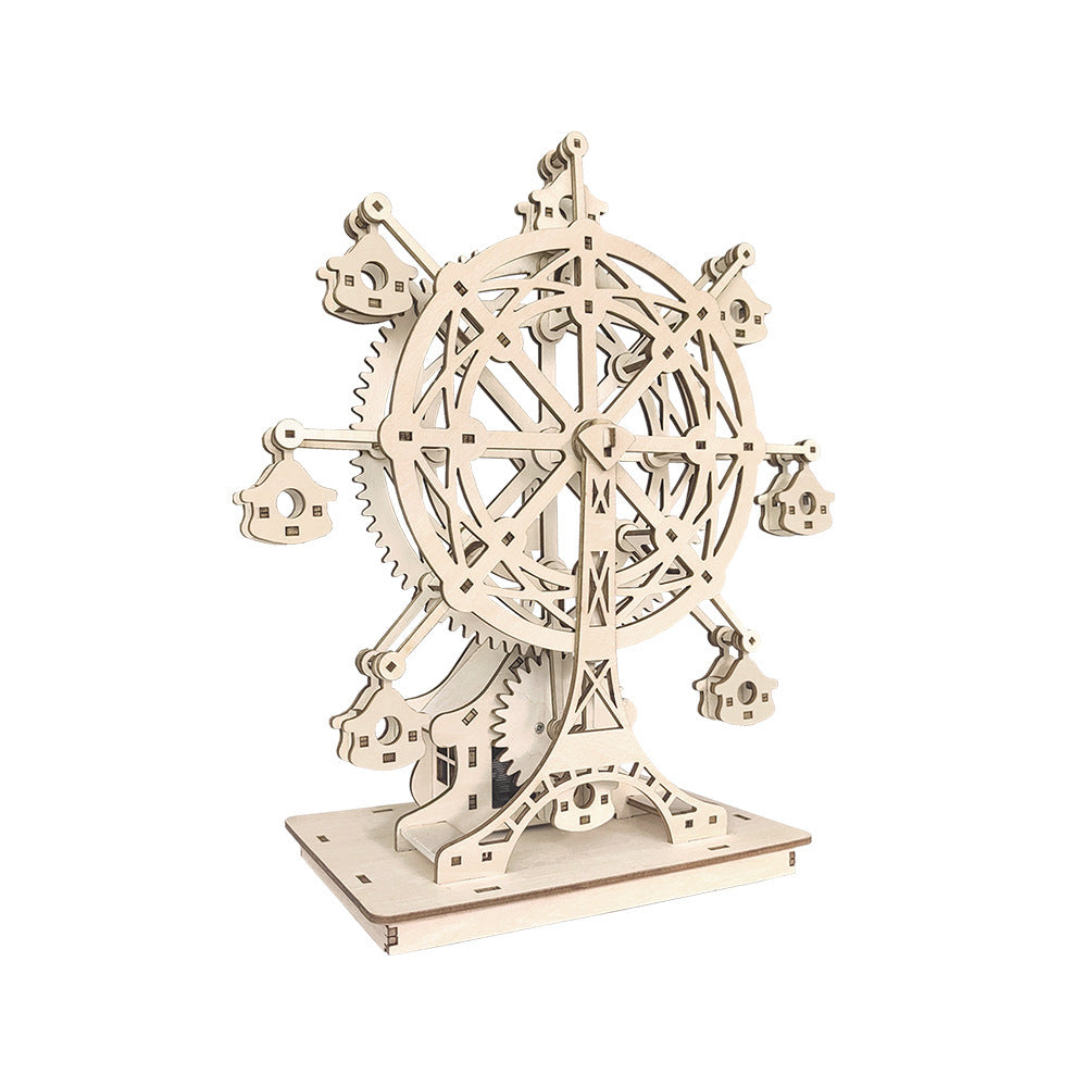 Rotating Ferris Wheel Music Box Educational Assembling Puzzle Toys - Cindi Book