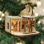Old World Christmas Santa's Sleigh Station Ornament - hand-blown glass Christmas tree ornament