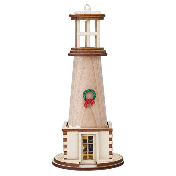 Old World Christmas Holiday Lighthouse Ornament - hand-blown glass Christmas tree ornament (view 2)