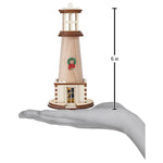 Old World Christmas Holiday Lighthouse Ornament - hand-blown glass Christmas tree ornament (view 3)