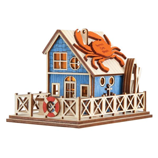 Old World Christmas Crab Shack Ornament - hand-blown glass Christmas tree ornament (view 2)