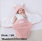 Super Soft Baby Sleeping Bag Fluffy Fleece Newborn Blanket Swaddle Blankets, Unisex Baby Wrap For Newborn Baby Boys Girls With Head-Protecting & Head-Supporting Function, Wearable Swaddle Sleep Sack - Cindi Book