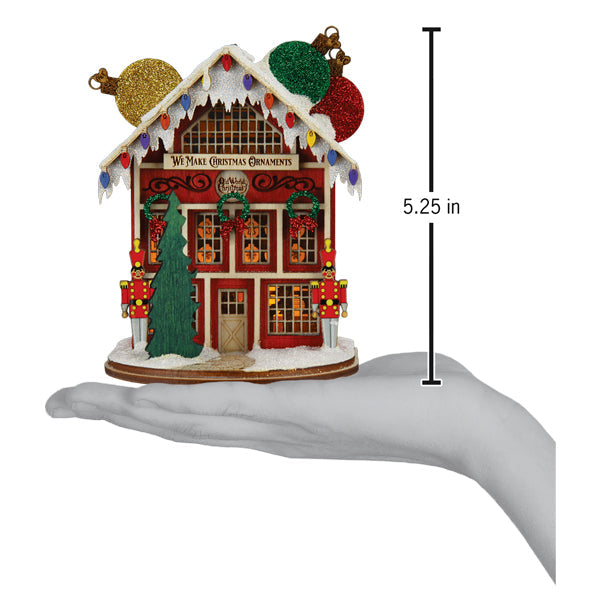 Old World Christmas Ornament Maker's Shop Ornament - hand-blown glass Christmas tree ornament (view 3)