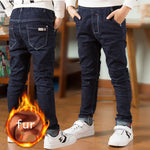 Children's Clothing, Boys' Jeans With Thick Fleece, Winter Children's Casual Wear - Cindi Book