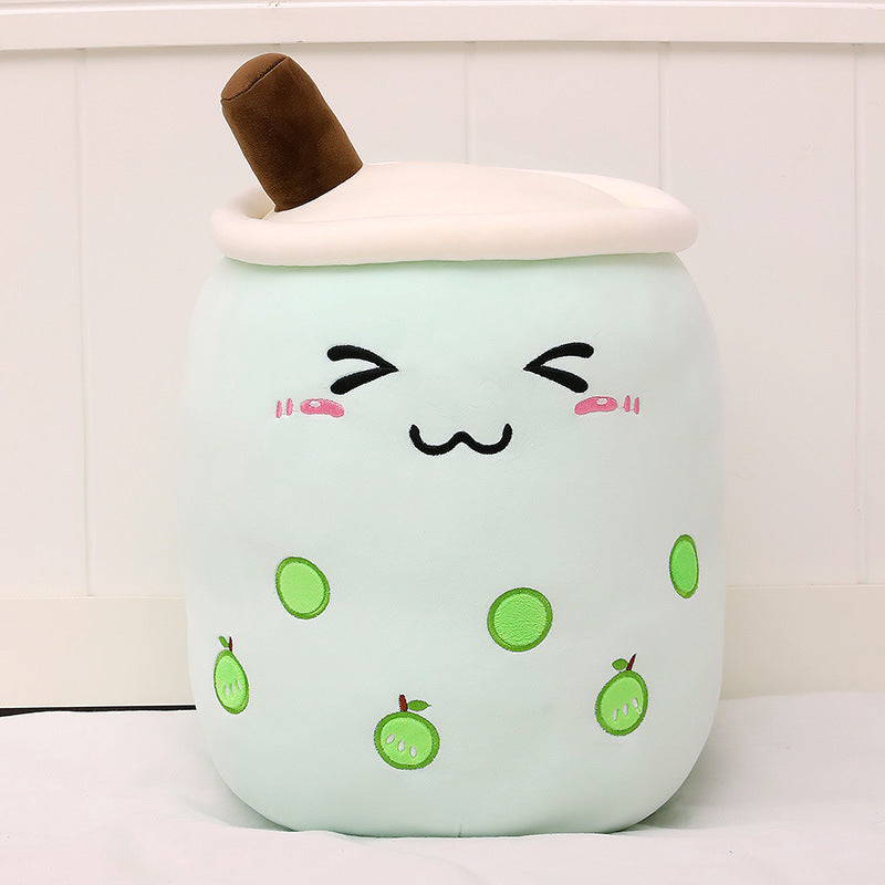 Cute Fruit Drink Plush Stuffed Soft Strawberry Milk Tea Plush Boba Tea Cup Toy Bubble Tea Pillow Cushion Kids Gift - Cindi Book