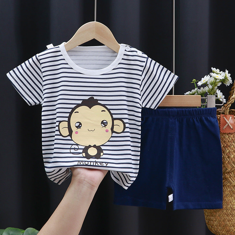 Pure Cotton Boys Korean Baby Clothes Wholesale New T-shirt Girls Kids Clothes - Cindi Book
