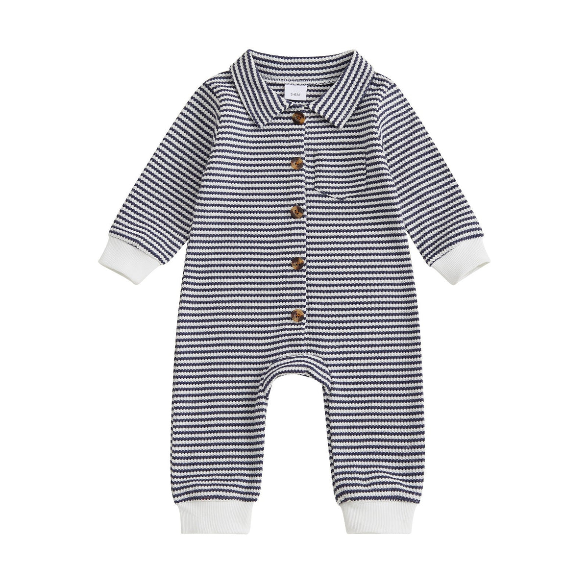 Babies' Jumpsuit Front Open Single-breasted Knitted Long Sleeve - Cindi Book