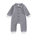 Babies' Jumpsuit Front Open Single-breasted Knitted Long Sleeve - Cindi Book