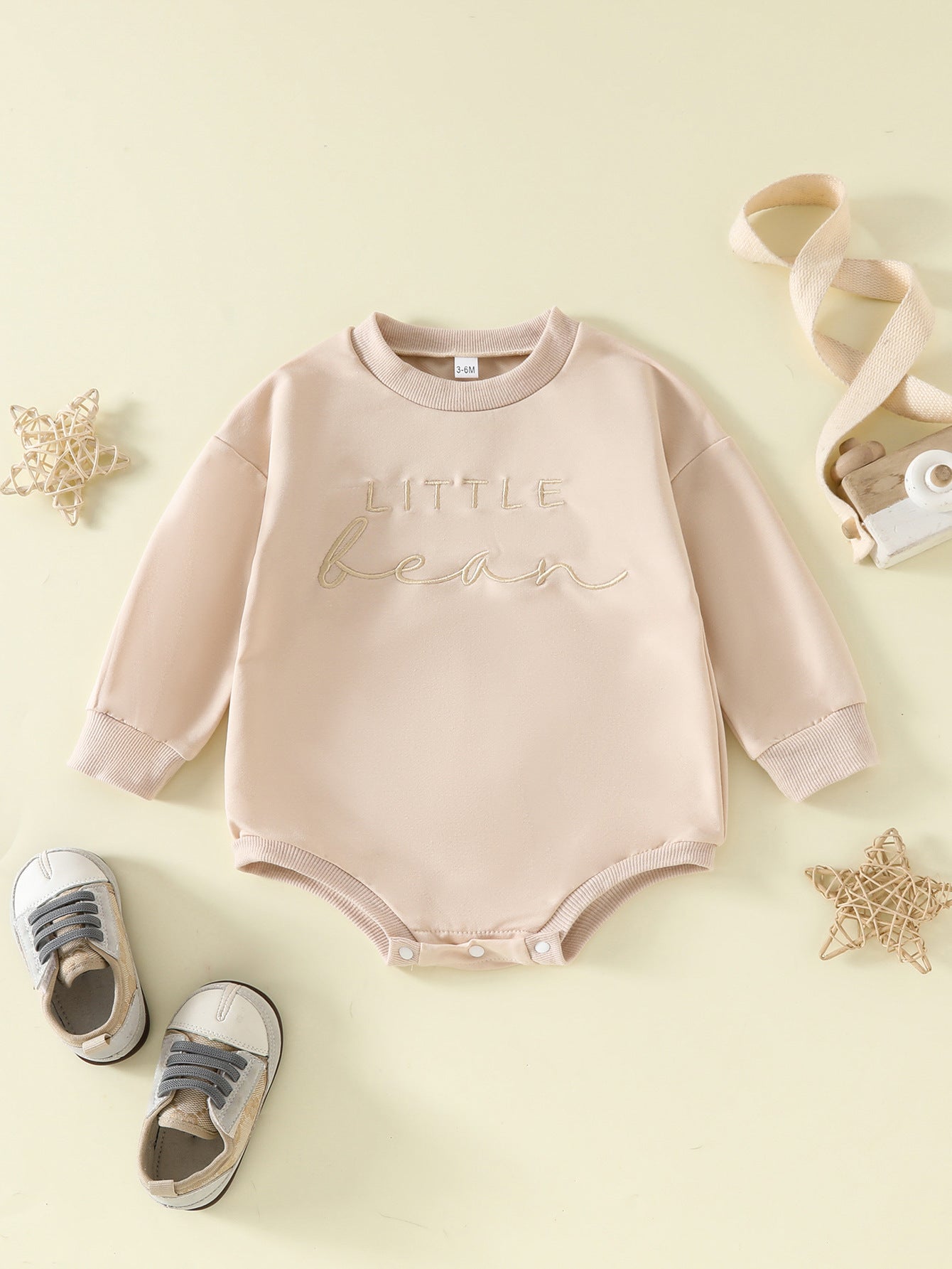 Children Alphabet Embroidery Long-sleeve Jumpsuit - Cindi Book