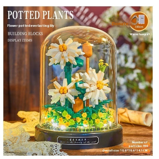 Small Particle Assembly Rose Decoration Toys - Cindi Book