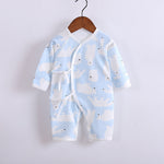 Baby's Cotton Long-sleeved Lace-up Butterfly Jumpsuit - Cindi Book