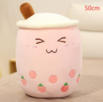 Cute Fruit Drink Plush Stuffed Soft Strawberry Milk Tea Plush Boba Tea Cup Toy Bubble Tea Pillow Cushion Kids Gift - Cindi Book