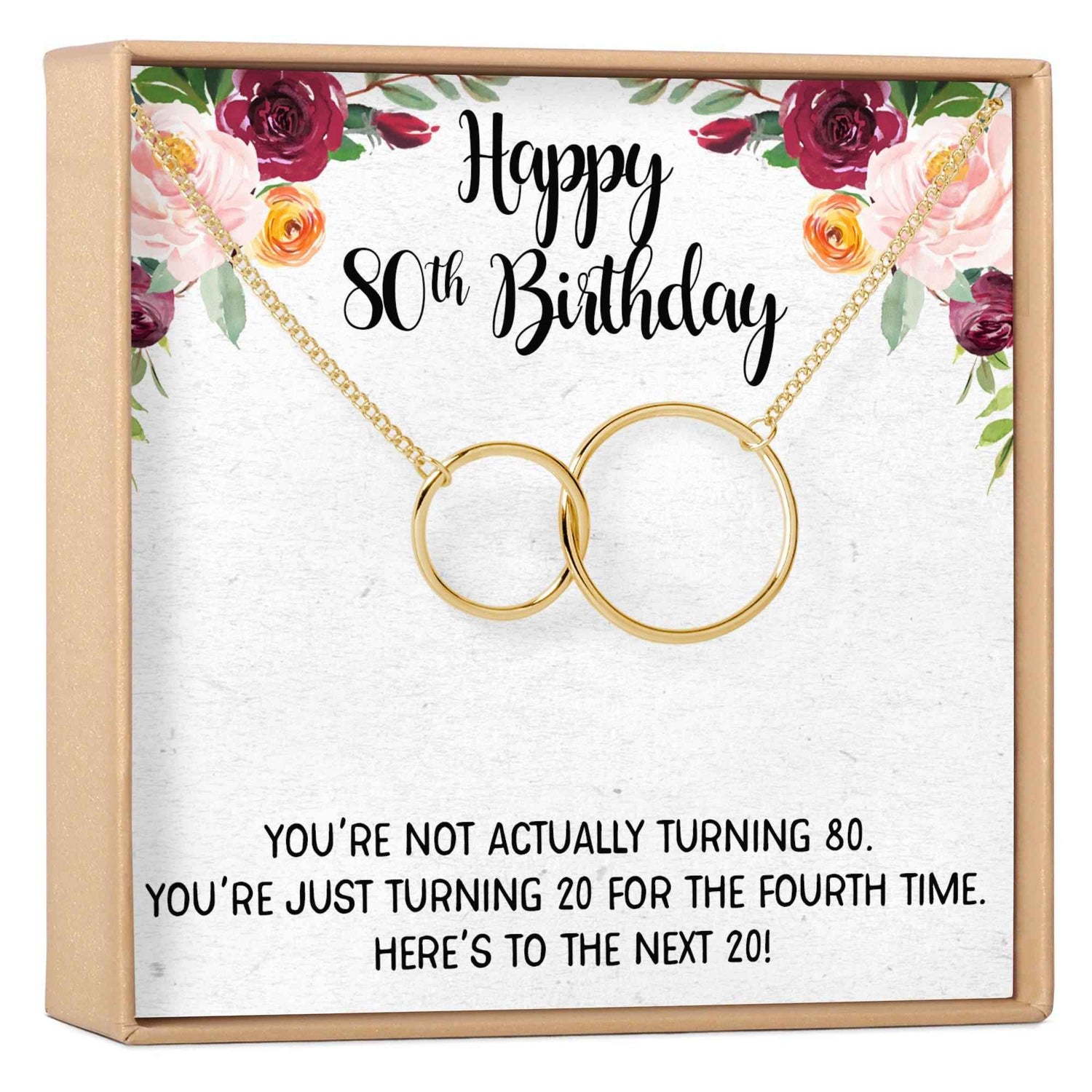 80th Birthday Gift Necklace