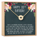 80th Birthday Necklace, Multiple Styles