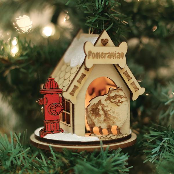 Old World Christmas Pomeranian Ornament - hand-blown glass Christmas tree ornament