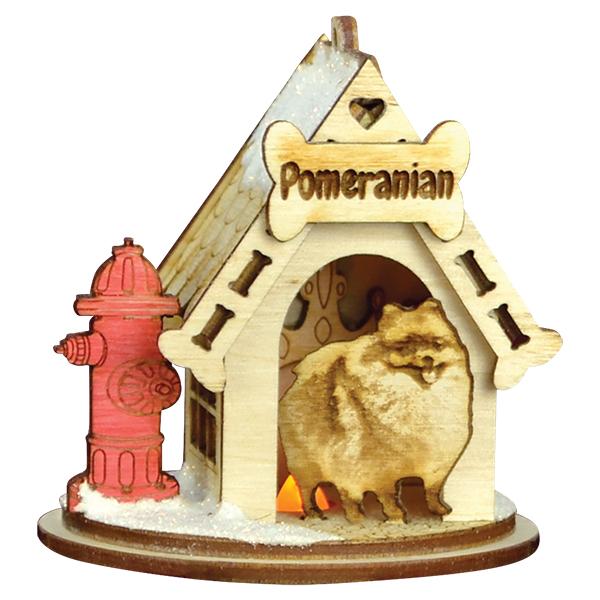 Old World Christmas Pomeranian Ornament - hand-blown glass Christmas tree ornament (view 2)