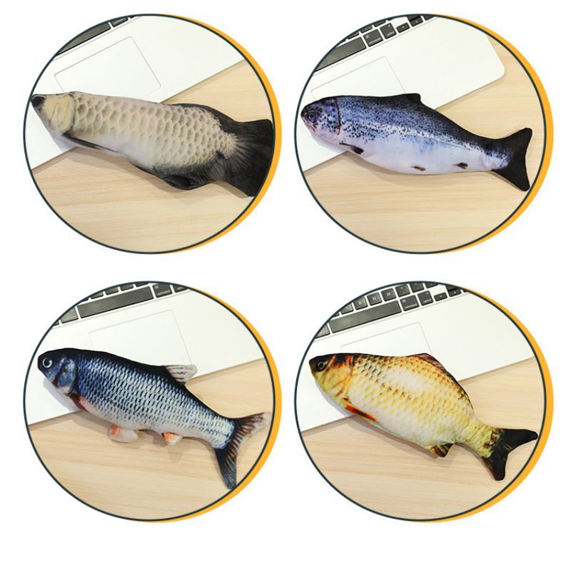 Electric Funny Cat Simulation Fish Beating Usb Jumping Cat Toy - Cindi Book