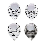 4pcs Lot Bibs Burp Cloth Print Arrow Wave Triangle Baby Bibs Cotton Bandana Accessories - Cindi Book