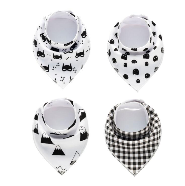 4pcs Lot Bibs Burp Cloth Print Arrow Wave Triangle Baby Bibs Cotton Bandana Accessories - Cindi Book