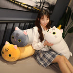Large Size Cartoon Cat Plush Toys Stuffed Cloth Doll Long Animal Pillow Cushion - Cindi Book