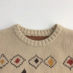 Graffiti Rhombus Cool Contrast Color Kids' Sweater Autumn And Winter Korean Style - Cindi Book