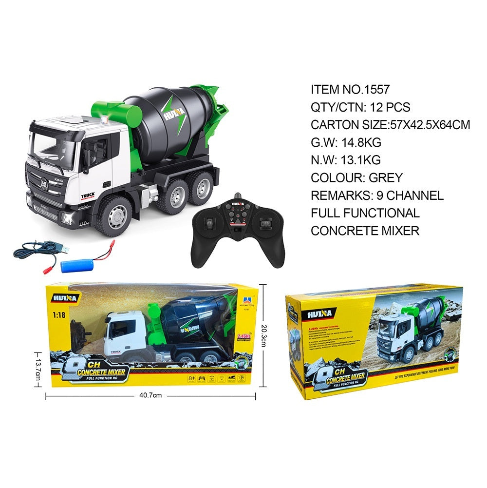 Remote Controlled Mixer Truck Engineering Vehicle Toy Electric Remote Controlled Model - Cindi Book