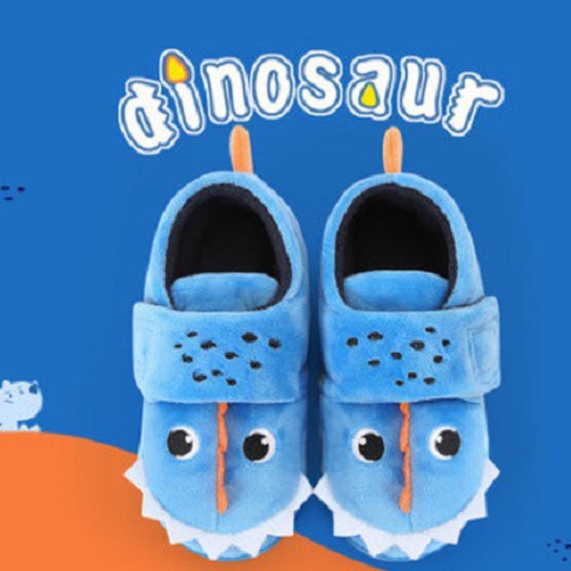 Cute Children's Home Plus Velvet Non-slip Bag Heel Slippers - Cindi Book