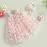 Children's Embroidered Butterfly Strap Skirt - Cindi Book